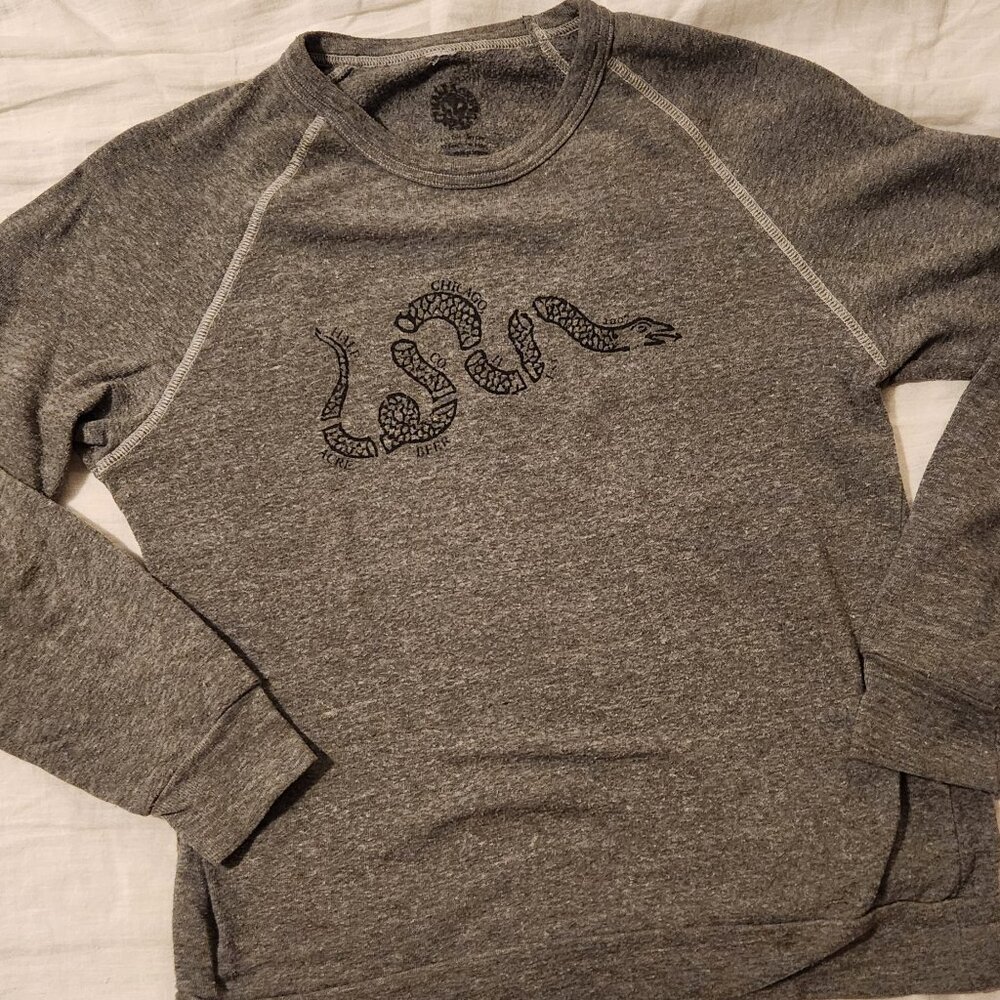 Half Acre Beer "Join or Die" Chicago L/S Crewneck Sweater - Size Medium